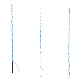 Longeerzweep met nylon bekleding, demontabel, zonder ring, met kunststof handvat